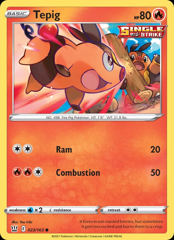 Tepig 023/163 Battle Styles Pokémon card