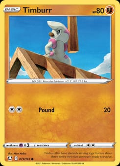 Timburr 073/163 Common – Battle Styles Pokémon card