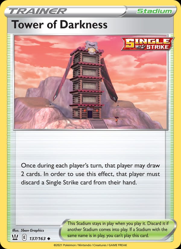 Tower of Darkness 137/163 Battle Styles Pokémon card