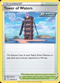 Tower of Waters 138/163 Uncommon – Battle Styles Pokémon card