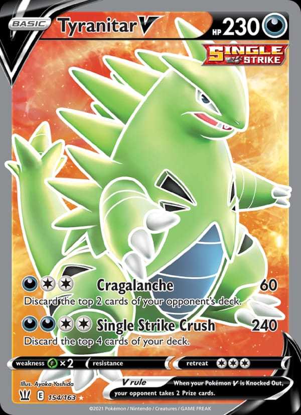 Tyranitar V 155/163 Battle Styles Pokémon card