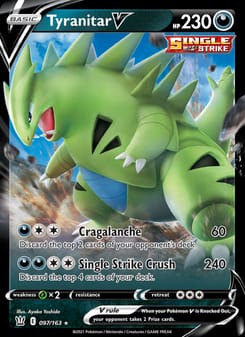 Tyranitar V 154/163 Ultra Rare – Battle Styles Pokémon card
