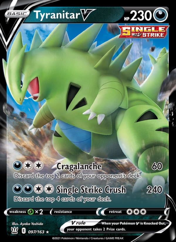 Tyranitar V 154/163 Battle Styles Pokémon card