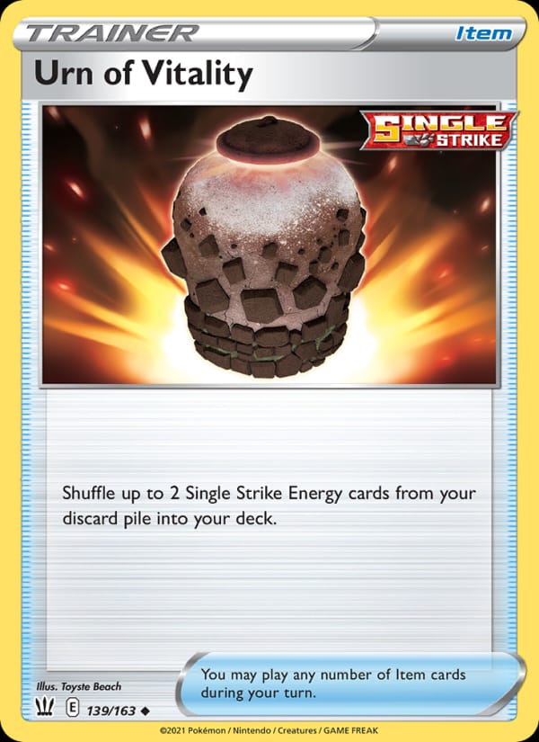 Urn of Vitality 139/163 Battle Styles Pokémon card