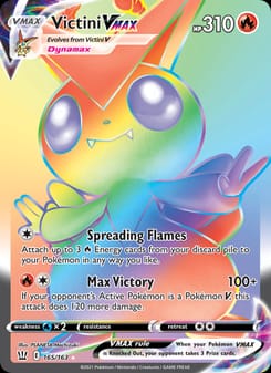 Victini VMAX 022/163 Ultra Rare – Battle Styles Pokémon card