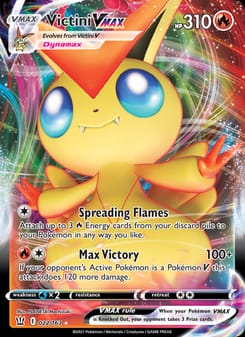 Victini VMAX 165/163 Secret Rare – Battle Styles Pokémon card