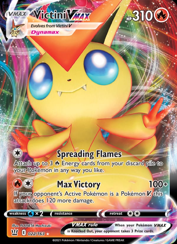 Victini VMAX 165/163 Battle Styles Pokémon card