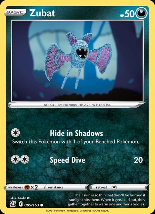 Zubat 089/163 Battle Styles Pokémon card