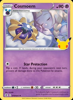 Cosmoem 014/025 Holo Rare – Celebrations Pokémon card