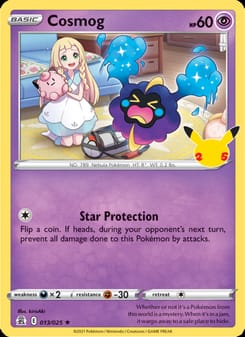 Cosmog 013/025 Holo Rare – Celebrations Pokémon card