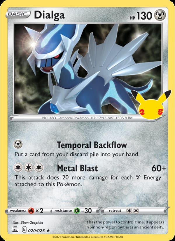 Dialga 020/025 Celebrations Pokémon card