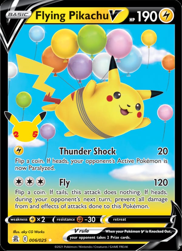 Flying Pikachu V 006/025 Celebrations Pokémon card