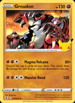 Groudon 017/025 Holo Rare – Celebrations Pokémon card
