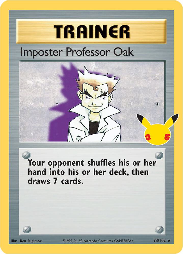 Imposter Professor Oak Classic Collection CC004 Celebrations Pokémon card