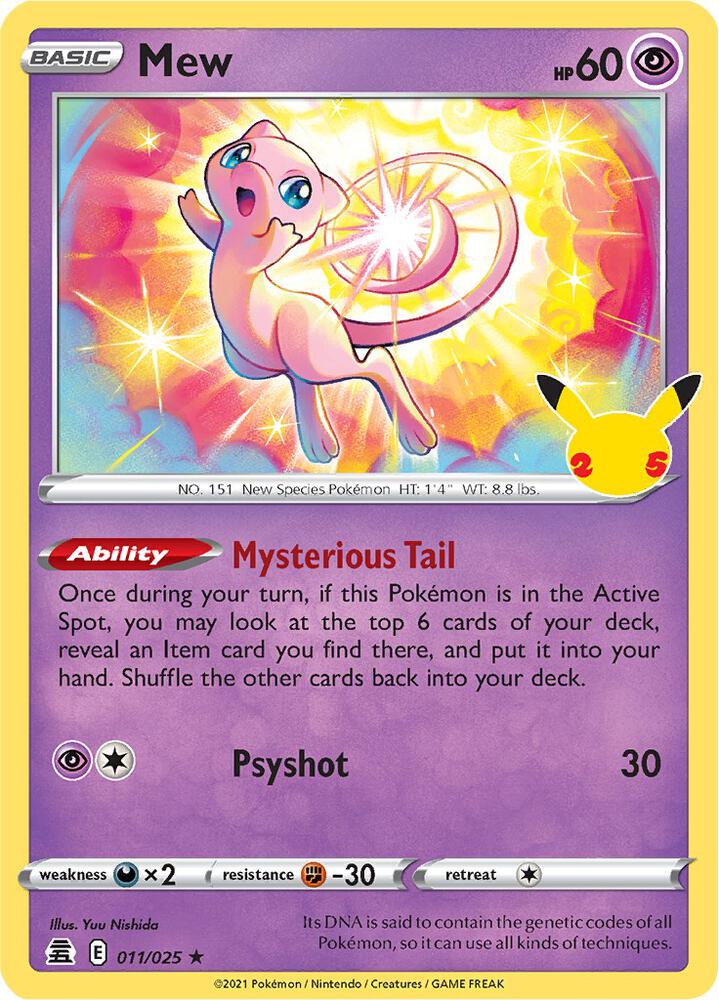 Mew 011/025 Celebrations Pokémon card