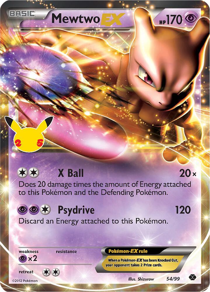 Mewtwo EX Classic Collection CC022 Celebrations Pokémon card
