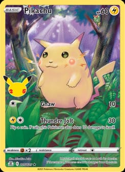 Pikachu 005/025 Holo Rare – Celebrations Pokémon card