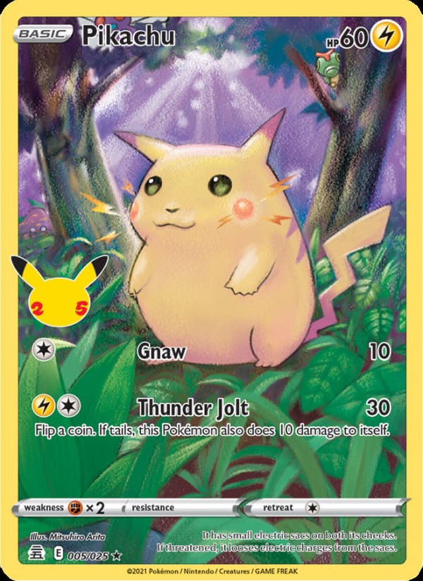 Pikachu 005/025 Celebrations Pokémon card