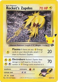 Rocket's Zapdos Classic Collection CC007 Classic Collection – Celebrations Pokémon card