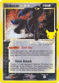 Umbreon Star Classic Collection CC015 Classic Collection – Celebrations Pokémon card