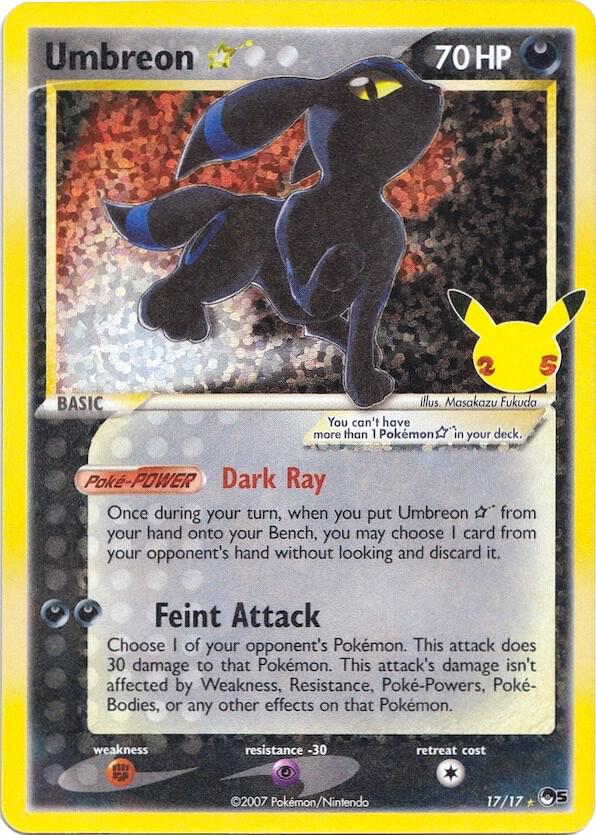 Umbreon Star Classic Collection CC015 Celebrations Pokémon card