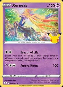 Xerneas 012/025 Holo Rare – Celebrations Pokémon card