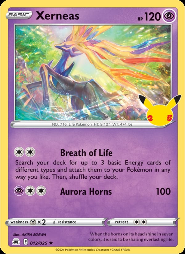 Xerneas 012/025 Celebrations Pokémon card