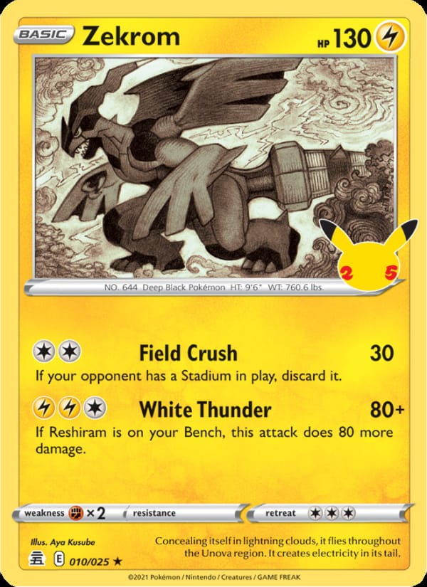 Zekrom 010/025 Celebrations Pokémon card