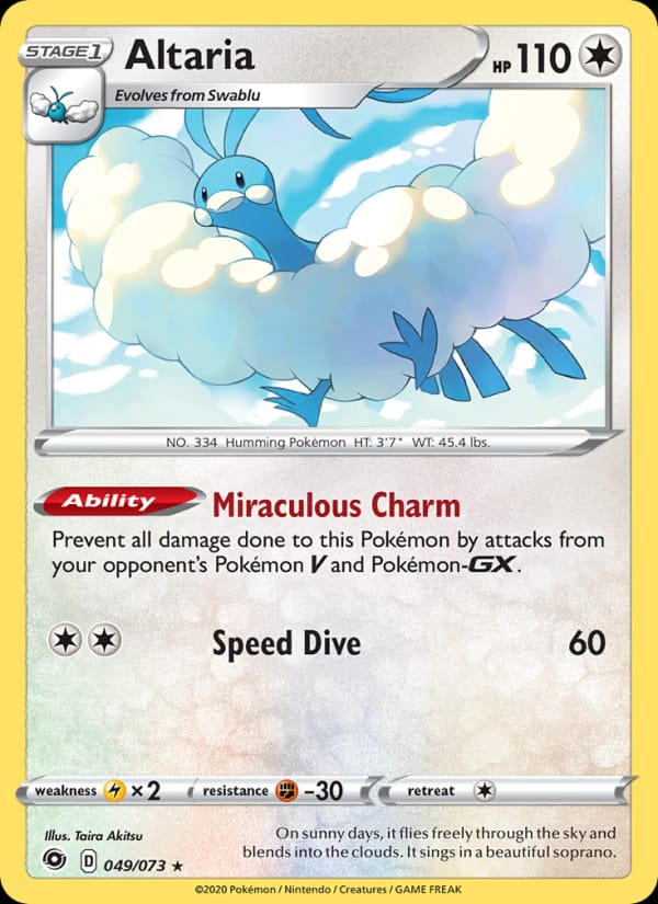 Altaria 49/73 Champion's Path Pokémon card