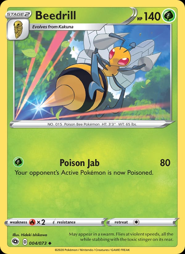 Beedrill 04/73 Champion's Path Pokémon card