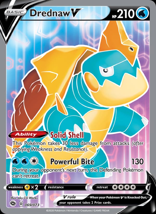Drednaw V 69/73 Champion's Path Pokémon card