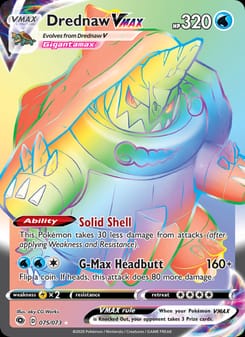 Drednaw VMAX 75/73 Secret Rare – Champion's Path Pokémon card