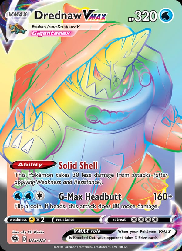 Drednaw VMAX 75/73 Champion's Path Pokémon card