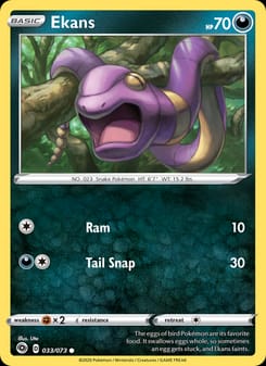 Ekans 33/73 Common – Champion's Path Pokémon card