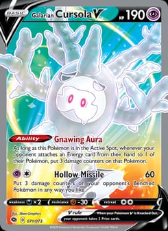 Galarian Cursola V 71/73 Ultra Rare – Champion's Path Pokémon card