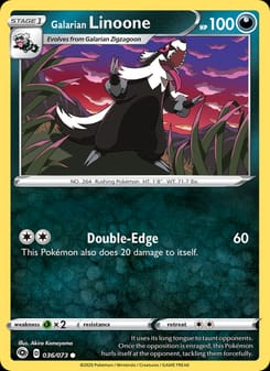 Galarian Linoone 36/73 Common – Champion's Path Pokémon card