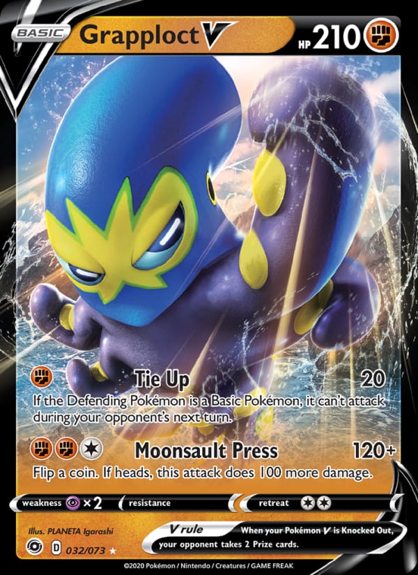 Grapploct V 32/73 Champion's Path Pokémon card