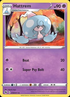 Hattrem 19/73 Uncommon – Champion's Path Pokémon card