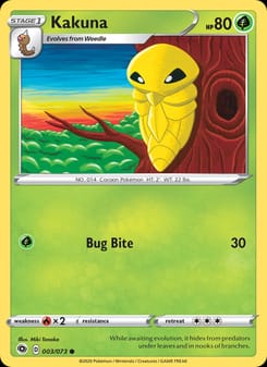 Kakuna 03/73 Common – Champion's Path Pokémon card