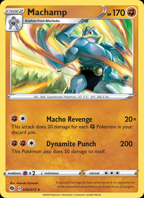 Machamp 26/73 Champion's Path Pokémon card