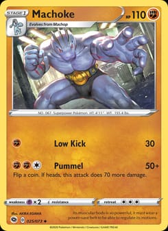 Machoke 25/73 Uncommon – Champion's Path Pokémon card
