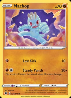 Machop 24/73 Common – Champion's Path Pokémon card
