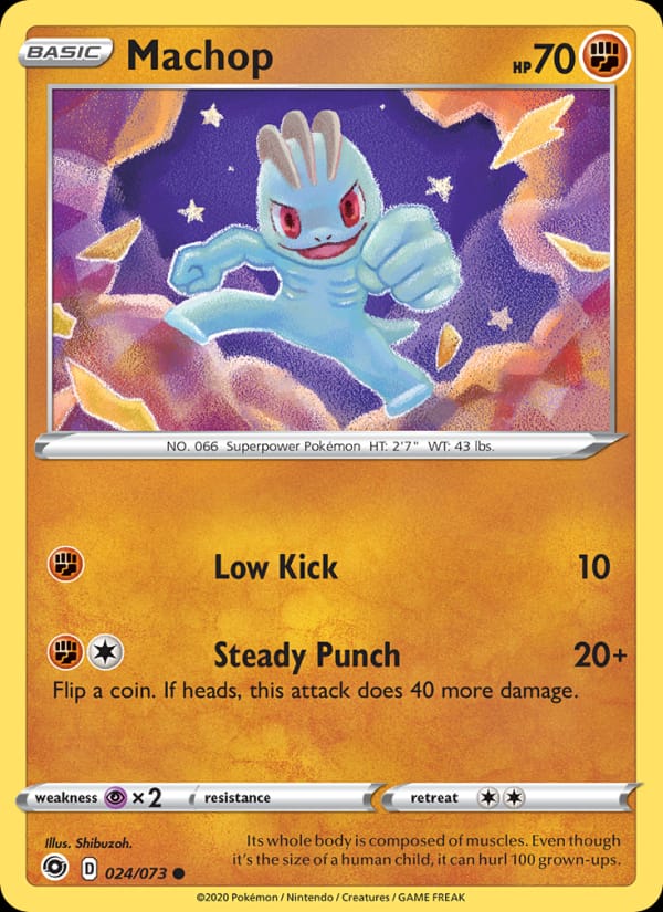 Machop 24/73 Champion's Path Pokémon card