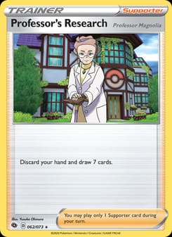 Professor's Research (Professor Magnolia) 62/73 Holo Rare – Champion's Path Pokémon card