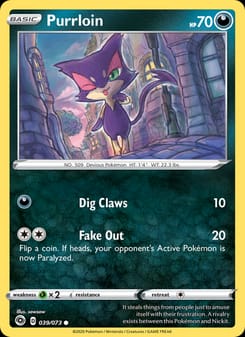 Purrloin 39/73 Common – Champion's Path Pokémon card