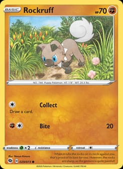 Rockruff 29/73 Common – Champion's Path Pokémon card
