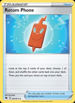 Rotom Phone 64/73 Uncommon – Champion's Path Pokémon card
