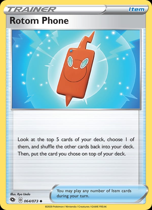 Rotom Phone 64/73 Champion's Path Pokémon card