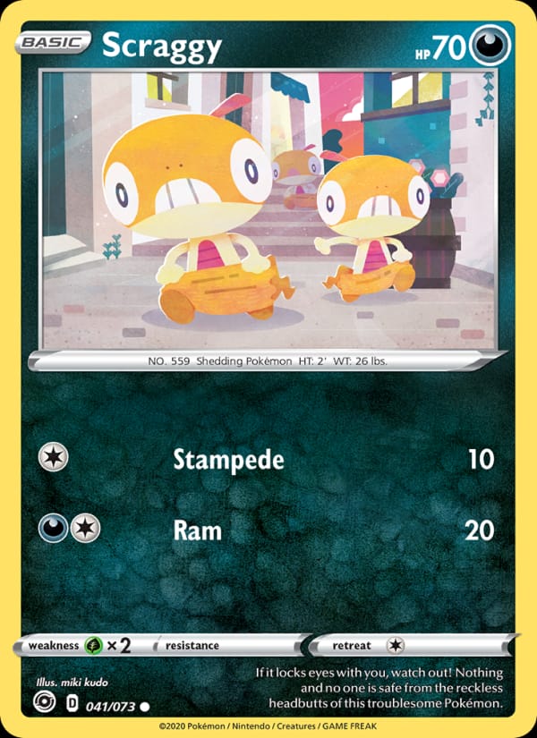 Scraggy 41/73 Champion's Path Pokémon card