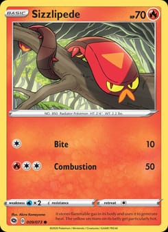 Sizzlipede 09/73 Common – Champion's Path Pokémon card